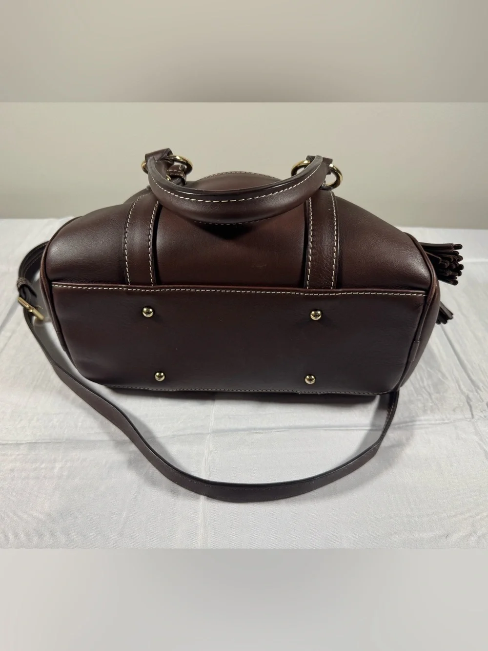 Dooney & Bourke Florentine Large Satchel Chestnut Leather